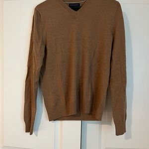 Banana Republic Brown V-Neck Sweater Fine Knit